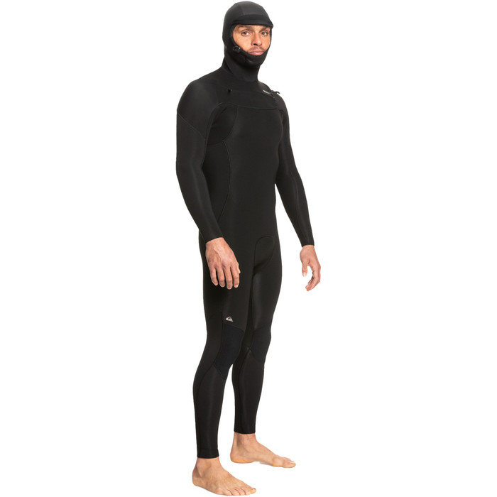 2024 Quiksilver Mens Everyday Sessions 5/4/3mm Chest Zip Hooded Wetsuit EQYW203032 - Black
